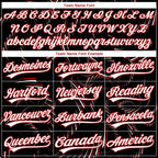 Custom Stitched Black White-Red 3D Pattern Design Line Sportswear Pullover Sweatshirt Hoodie