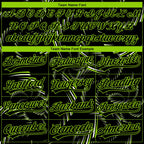 Custom Stitched Black Neon Green-White 3D Pattern Design Line Sportswear Pullover Sweatshirt Hoodie