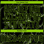 Custom Stitched Black Neon Green-White 3D Pattern Design Line Sportswear Pullover Sweatshirt Hoodie