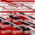 Custom Stitched Red White-Black 3D Pattern Design Line Sportswear Pullover Sweatshirt Hoodie