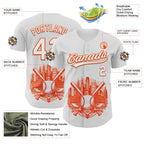 Custom White Orange 3D Urban City Edition Sports Authentic Baseball Jersey
