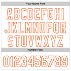 Custom White Orange 3D Urban City Edition Sports Authentic Baseball Jersey