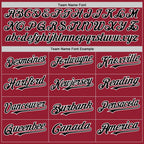 Custom Cardinal Black-White 3D Urban City Edition Sports Authentic Baseball Jersey