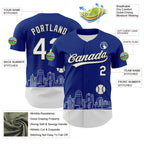 Custom Royal White-Black 3D Urban City Edition Sports Authentic Baseball Jersey