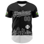 Custom Black White 3D Urban City Edition Sports Authentic Baseball Jersey