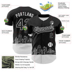 Custom Black White 3D Urban City Edition Sports Authentic Baseball Jersey