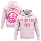 Custom Pink White 3D Pink Ribbon Breast Cancer Awareness Women Health Care Support Sports Pullover Sweatshirt Hoodie