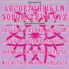 Custom Light Purple Hot Pink-White 3D Pink Ribbon Breast Cancer Awareness Women Health Care Support Sports Pullover Sweatshirt Hoodie