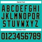 Custom Aqua Black-Old Gold Hockey Lace Neck Jersey