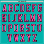 Custom Aqua Pink-Black Authentic Baseball Jersey