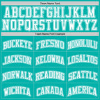 Custom Aqua White Authentic Basketball Jersey