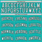 Custom Aqua White-Black Authentic Basketball Jersey