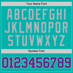 Custom Aqua Purple-Gray Authentic Basketball Jersey