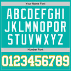 Custom Aqua White-Gold Authentic Basketball Jersey