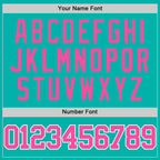 Custom Aqua Pink-White Authentic Basketball Jersey