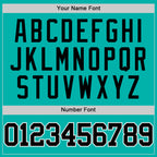 Custom Aqua Black-White Authentic Basketball Jersey