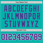 Custom Aqua Purple-White Authentic Basketball Jersey