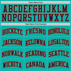 Custom Aqua Navy-Orange Authentic Basketball Jersey