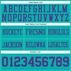 Custom Aqua Purple Authentic Football Jersey