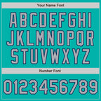 Custom Stitched Aqua Gray-Navy Baseball Pullover Sweatshirt Hoodie