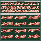 Custom Green Cream-Red 3 Colors Arm Shapes Authentic Baseball Jersey