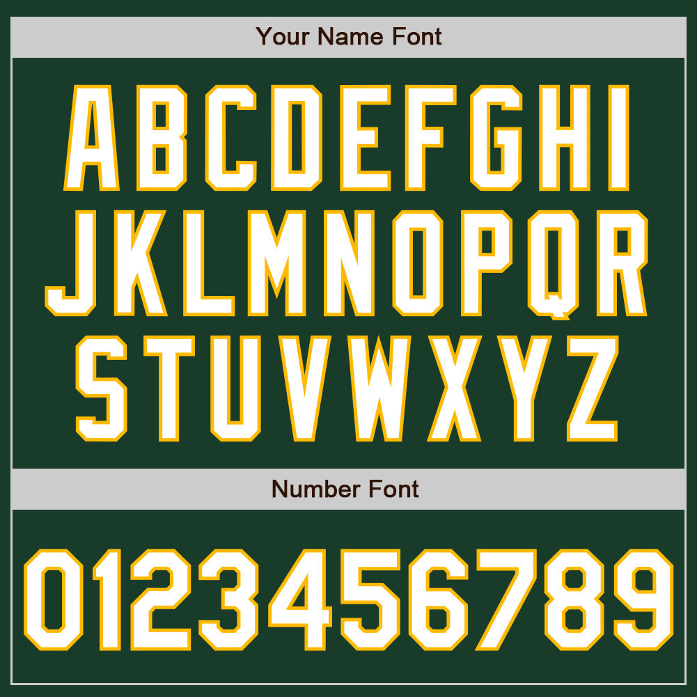 Custom Green White-Gold 3 Colors Arm Shapes Authentic Baseball Jersey