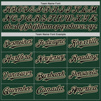 Custom Green Black-City Cream 3 Colors Arm Shapes Authentic Baseball Jersey