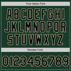 Custom Green Black-City Cream 3 Colors Arm Shapes Authentic Baseball Jersey