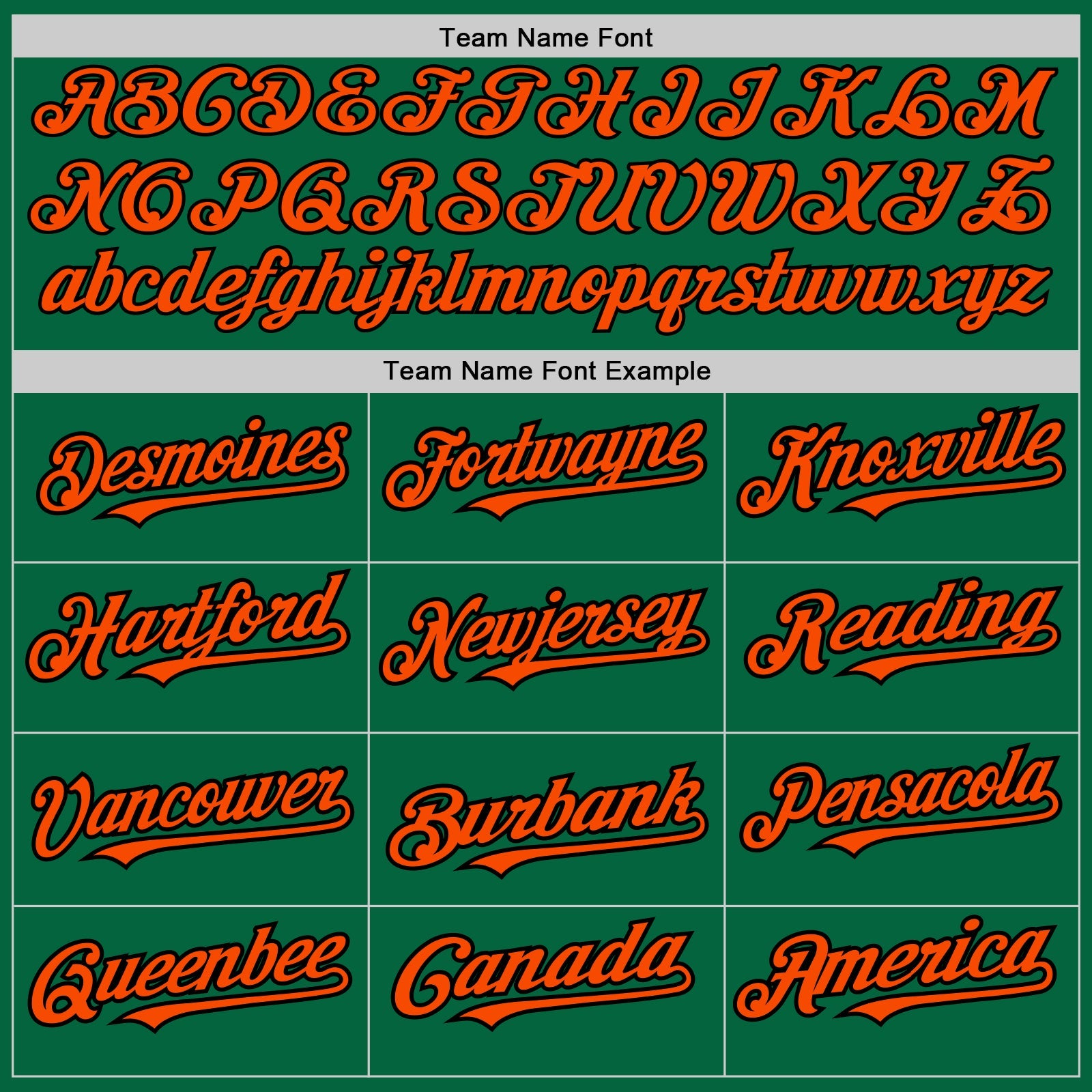 Custom Kelly Green Orange-Black 3 Colors Arm Shapes Authentic Baseball Jersey