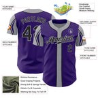 Custom Orange White-Royal 3 Colors Arm Shapes Authentic Baseball Jersey