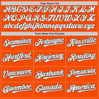 Custom Orange White-Gray 3 Colors Arm Shapes Authentic Baseball Jersey