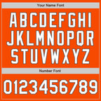 Custom Orange White-Gray 3 Colors Arm Shapes Authentic Baseball Jersey