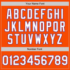 Custom Orange White-Purple 3 Colors Arm Shapes Authentic Baseball Jersey