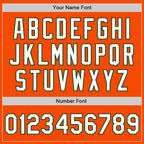 Custom Orange White-Green 3 Colors Arm Shapes Authentic Baseball Jersey