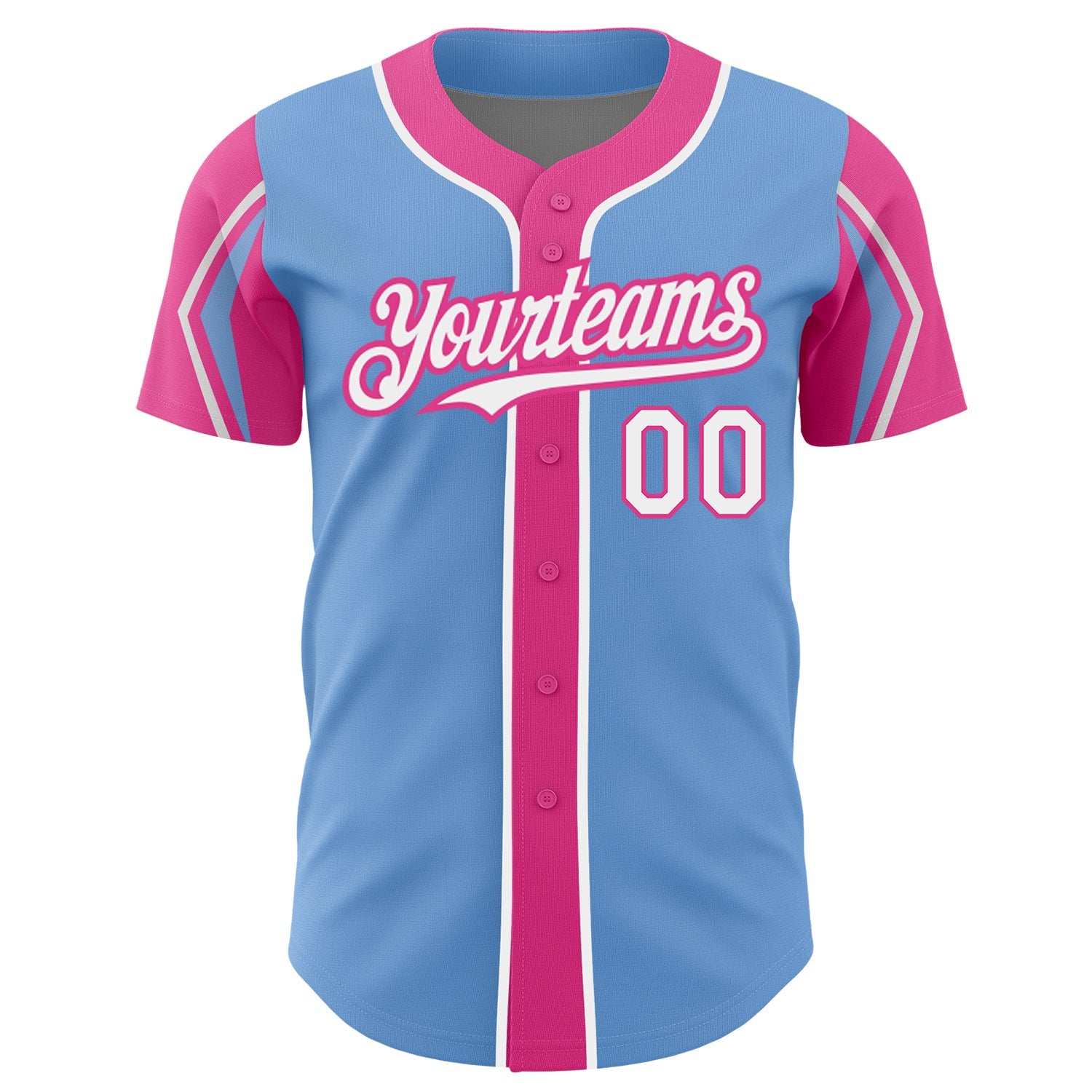 Custom Light Blue Gray-Steel Gray 3 Colors Arm Shapes Authentic Baseball Jersey