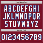 Custom Crimson White-Royal 3 Colors Arm Shapes Authentic Baseball Jersey