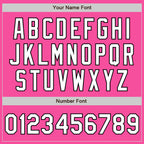 Custom Pink White-Black 3 Colors Arm Shapes Authentic Baseball Jersey