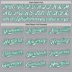 Custom Gray White-Kelly Green 3 Colors Arm Shapes Authentic Baseball Jersey