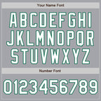 Custom Gray White-Kelly Green 3 Colors Arm Shapes Authentic Baseball Jersey