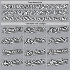 Custom Gray Gold-Brown 3 Colors Arm Shapes Authentic Baseball Jersey