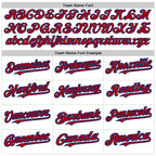 Custom White Purple-Black 3 Colors Arm Shapes Authentic Baseball Jersey (Copy) (Copy)
