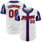 Custom White Purple-Black 3 Colors Arm Shapes Authentic Baseball Jersey (Copy) (Copy)