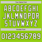 Custom Neon Green White-Black 3 Colors Arm Shapes Authentic Baseball Jersey