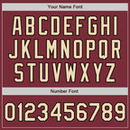 Custom Burgundy City Cream-Black 3 Colors Arm Shapes Authentic Baseball Jersey