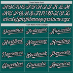 Custom Midnight Green Gray-Black 3 Colors Arm Shapes Authentic Baseball Jersey