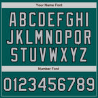 Custom Midnight Green Gray-Black 3 Colors Arm Shapes Authentic Baseball Jersey