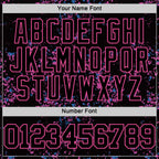 Custom Black Pink Fragment Art Round Neck Sublimation Basketball Suit Jersey