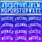 Custom Royal White-Hot Pink Gradient Geometric Shape Round Neck Sublimation Basketball Suit Jersey