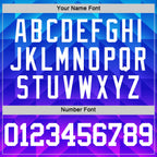 Custom Royal White-Hot Pink Gradient Geometric Shape Round Neck Sublimation Basketball Suit Jersey