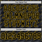 Custom Black Yellow Slant Lines Round Neck Sublimation Basketball Suit Jersey